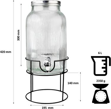 Диспенсер для напитков с подставкой 6 л SUPERBUTELKI.PL