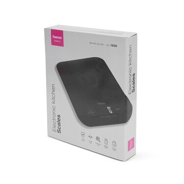 Ваги кухонні Fissman електронні 18x14x1,55 см елемент живлення 2AAA 1.5V не в комплекті (10320)