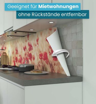 Самоклеючий кухонний фартух - матовий, жорстка бризкозахисна плівка як доступна альтернатива склу, легке встановлення та очищення - висота 60 см - Дизайн Чорна кам&39яна стіна 80 x 60 см (Червона квітка, Ш 400 см x В 60 см, 0,2 мм)