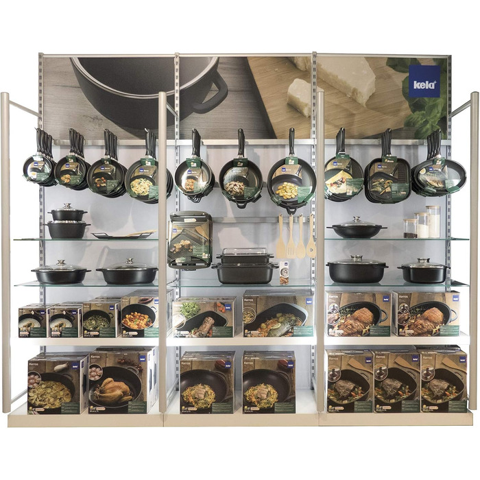 Жаровня 8 л овальная со стеклянной крышкой с термометром для мяса KERROS Kela