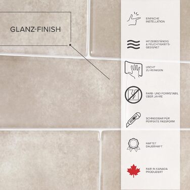 Наклейки для плитки, що самоклеяться - упаковка з 5 аркушів 29,36 см x 21,29 см - 3D самоклеючі ПВХ наклейки для плитки та фартуха для кухні, ванної кімнати та стін, кольорова та водонепроникна плитка (бежевий колір)