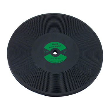D005G Костер 'LP Disk' d 100 мм,колір чорний з зеленою вставкою, каучук