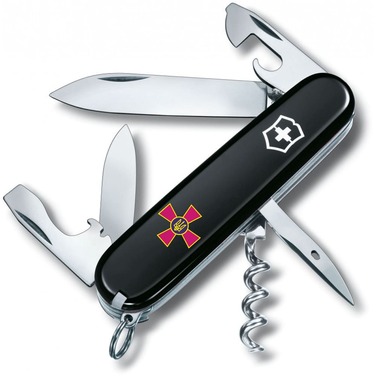 Нож Victorinox Spartan Army 91мм/12funk/черный/Эмблема ВСУ