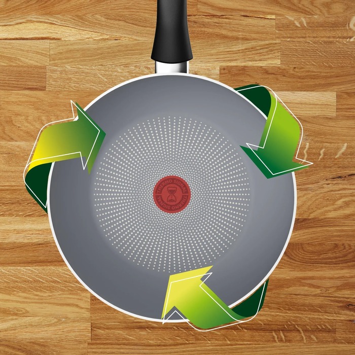 Tefal Сковорода ВОК Halo, 28см, алюминий, бакелит, серый