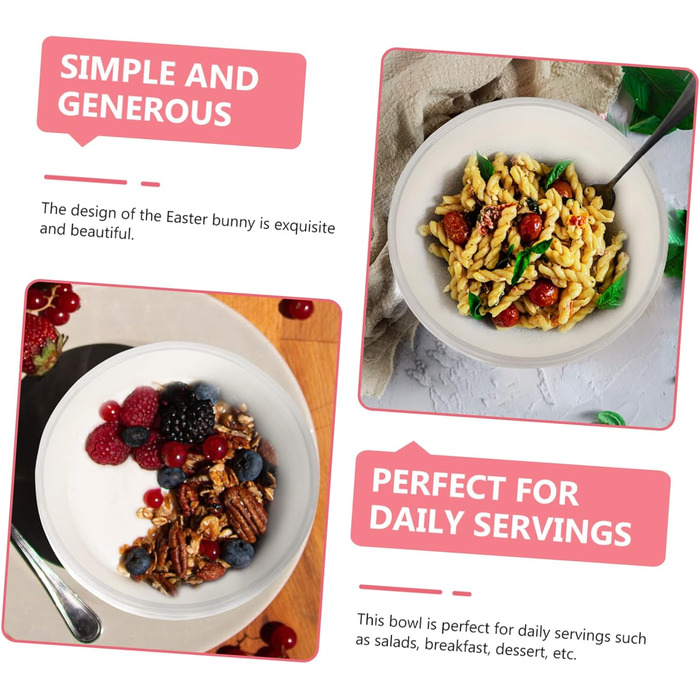 Елегантна керамічна миска з візерунком кролика 470 мл Cabilock