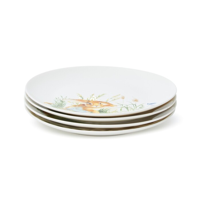 Набір з 4-х тарілок Fissman RABBIT 20 см порцеляна (13721)