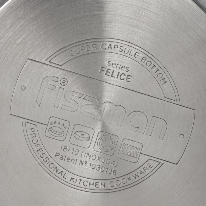 Ковш Fissman FELICE 14x7 см/1,0 л, без крышки нержавеющая сталь (5327)