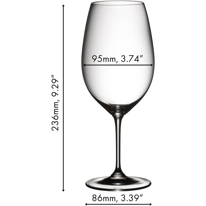 Набір фужерів Shiraz / Syrah 650 мл, 2 шт, кришталь, Vinum, Riedel