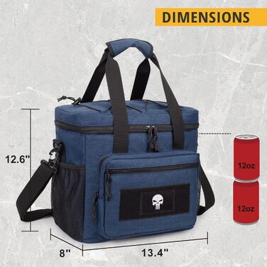 Тактична сумка для ланчу для чоловіків 12,3 л синя Bunnychic