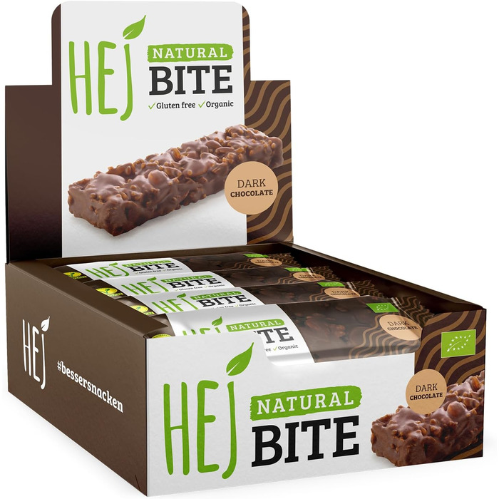 Органічні горіхові батончики - Низьковуглеводна закуска з горіхами - Веганський енергетичний батончик з мигдалем, фундуком та арахісом - Без глютену - Мигдаль та морська сіль 12 x 40 г Мигдаль та морська сіль 12 шт. (1 упаковка) (Темний шоколад, 12 шт. (1