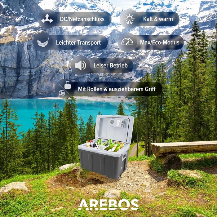 Автохолодильник 40 л чорний Arebos