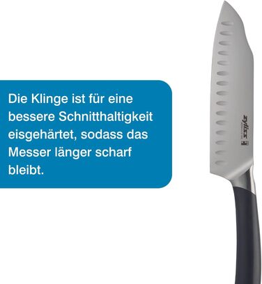 Німецька нержавіюча сталь, чорна ручка, кухонний ніж, можна мити в посудомийній машині, гарантія 25 років (ніж Mini Santoku), 920268 Comfort Pro