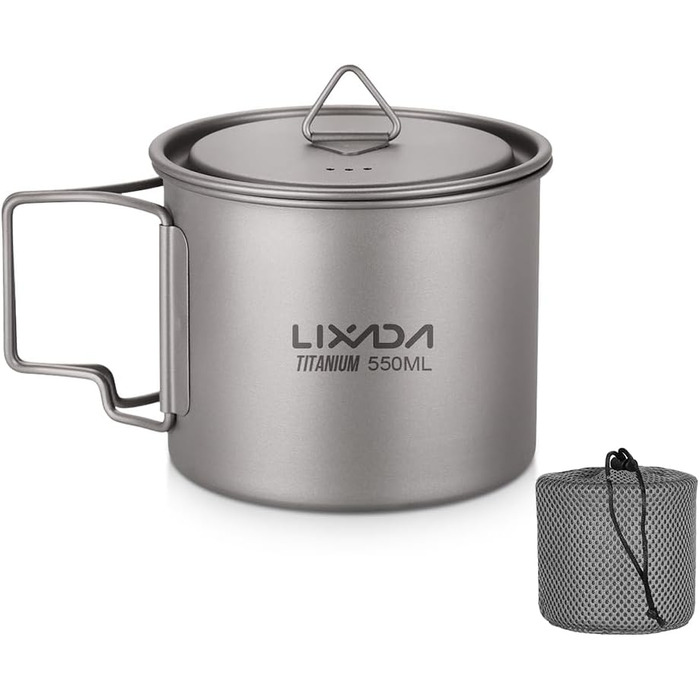 Титановая кружка-кастрюля 550 мл Lixada