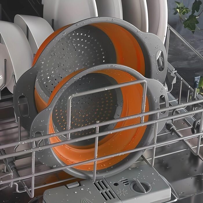 Складаний друшляк 2 шт червоний König Design