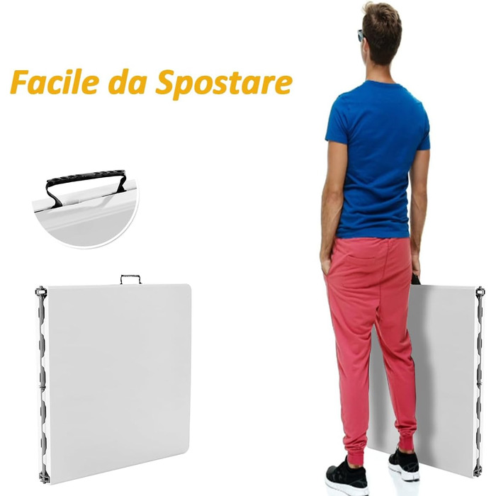 Складной кемпинговый стол белый KOMFOTTEU