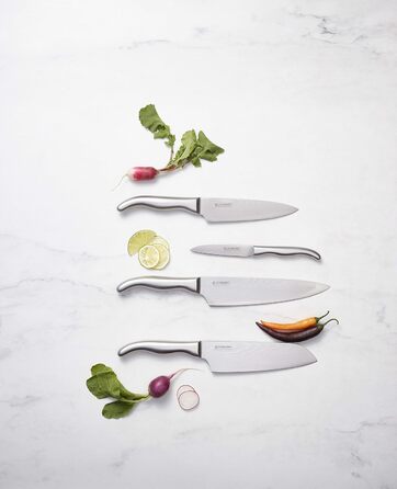Нож шеф-повара, 15 см дамасская сталь, нержавеющая сталь Le Creuset
