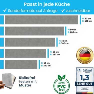 Самоклеющийся кухонный фартук-брызгозащитный экран 400 х 60 см