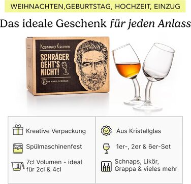 Набор бокалов для шнапса на ножке 6 шт 70 мл Kornrad Krumm