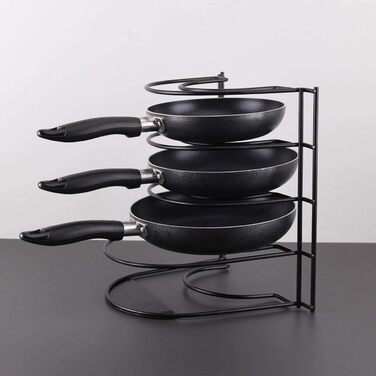 Органайзер для посуду 30 см, 5 полиць, чорний Vialex