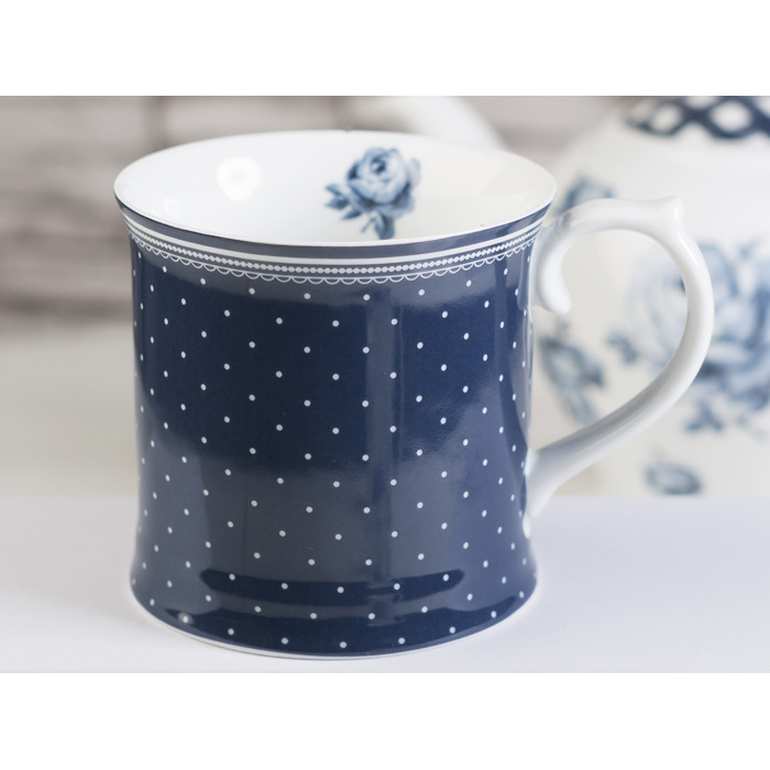 Кухоль для чаю CreativeTops Vintage Indigo Spot, фарфор, 400 мл