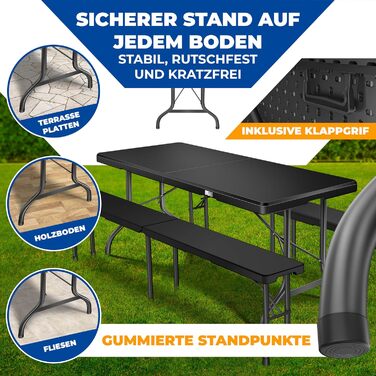 Стіл-фуршет для кемпінгу 183 х 86 х 74 см KESSER