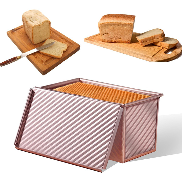 Форма для випікання хліба з кришкою, 21 x 11 x 11,5 см рожевий Aohcae