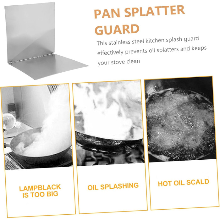 Захист від бризок олії з нержавіючої сталі 30 х 30 см DEARMAMY