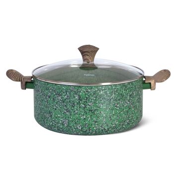 Кастрюля Fissman MALACHITE 28x13см/7,6л с крышкой с индукционным дном (14308)