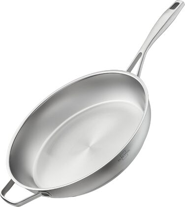 Сковорода 32 см, нержавіюча сталь без покриття Silberthal