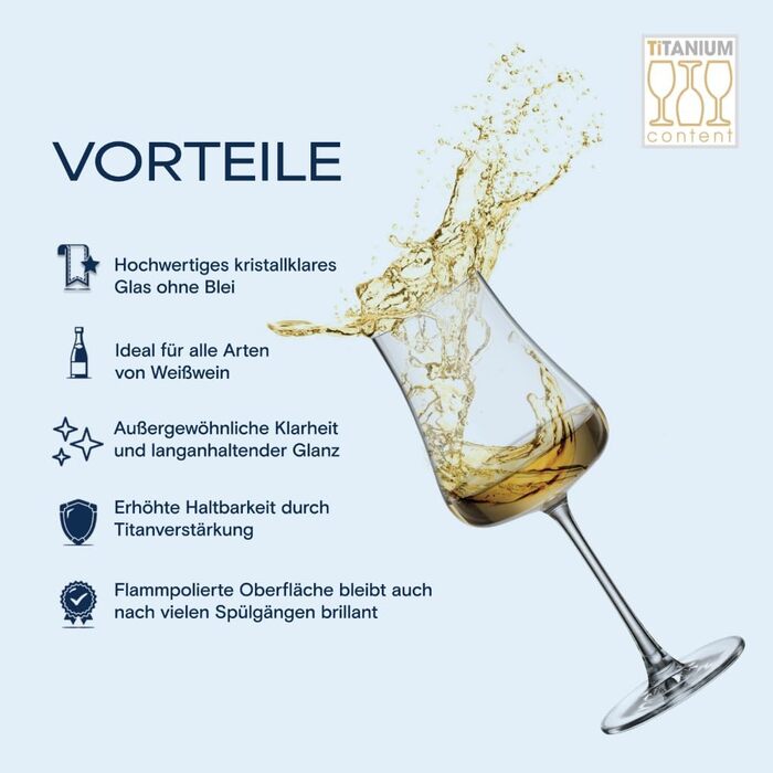 Набір з 6 келихів для білого вина 500 мл BOHEMIA CZECH REPUBLIC