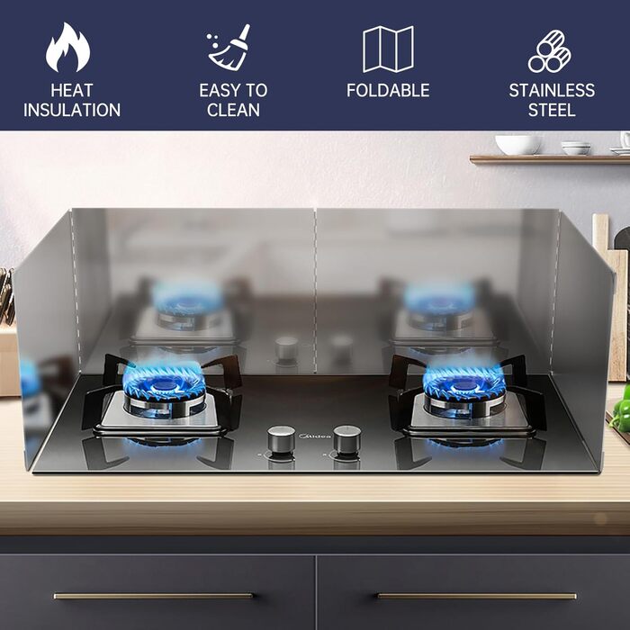 Защита от брызг жира для плиты 40 х 40 см Linone