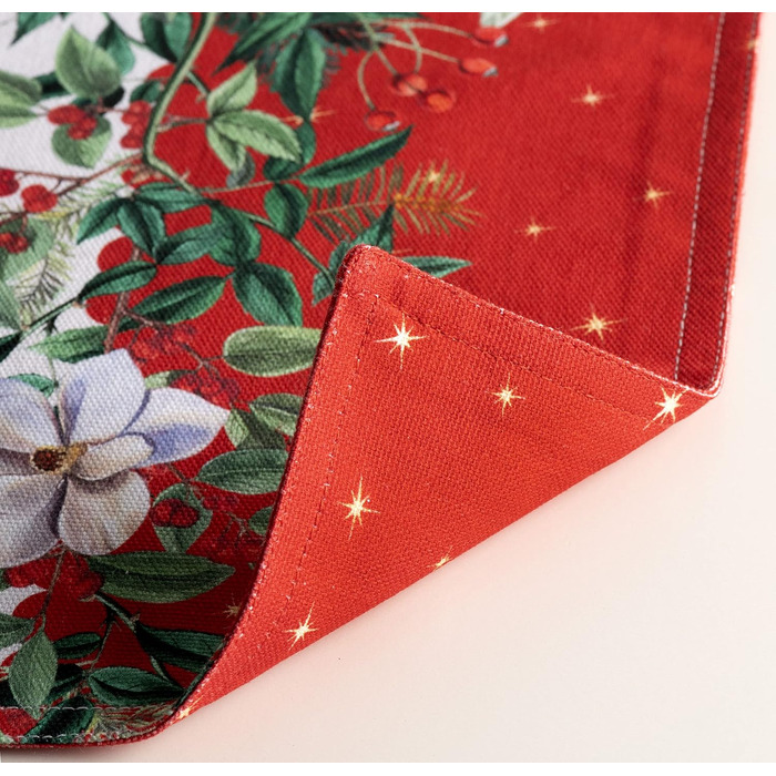 Бавовняні килимки для серветок, набір з 4 шт. , декоративні килимки для серветок, пасхальні килимки, що миються, для свят, вечерь, весни, літа (33 см x 48 см) (076 - Noel), 39Hermine 100