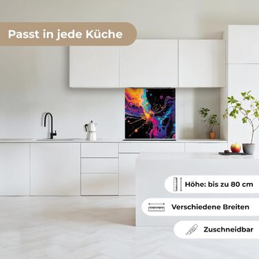 Кухонний фартух 60x80 см Самоклеючий захисний щиток для кухонної стіни Кухонний фартух Кухонні фасади Кухонні фартухи Кухонна стіна Вода - Пейзаж - (Барвистий - Кольоровий, 80 x 80 см)