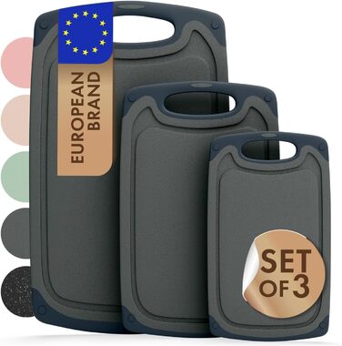 Набор из 3 разделочных досок S, M и L, серый Blumtal