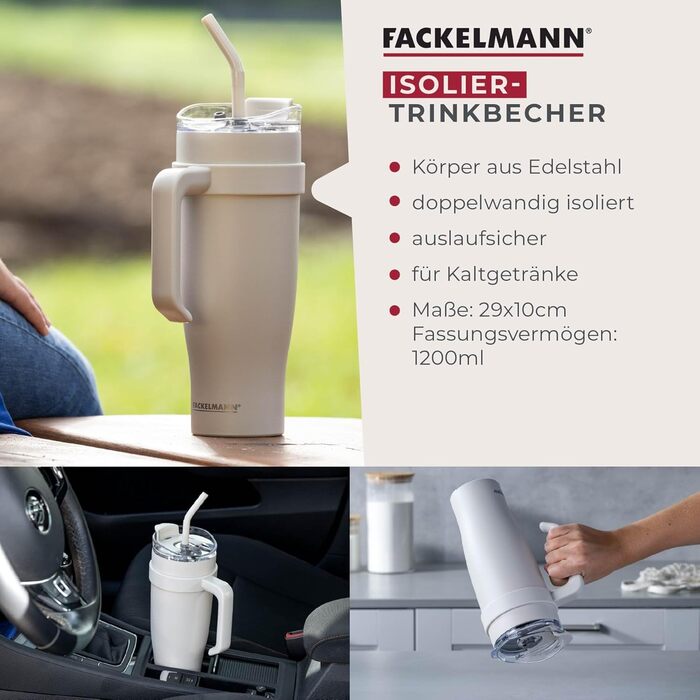 Термокухоль 1200 мл, бежевий Fackelmann