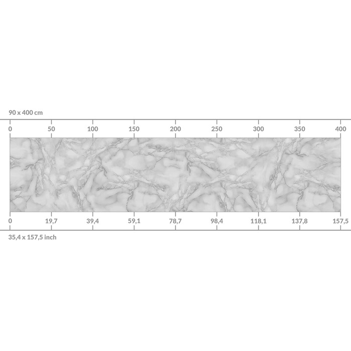 Плівка для кухонного фартуха Bilderwelten, глянцева, 70x100 см, мармуровий вигляд, чорно-білий, бризкозахисна, плитка, дзеркало, мотив кухонного фартуха, клейка плівка (розумна, 90 см x 350 см)