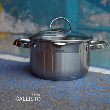 Каструля зі скляною кришкою Fissman CALLISTO 24x11,5 см на 5 л (5208)