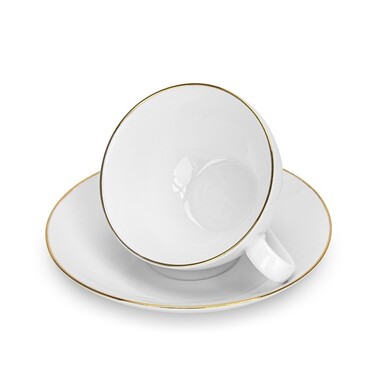 Набір Fissman з 2-х кухлів FLOREE 220 мл з блюдцем порцеляна (3666)