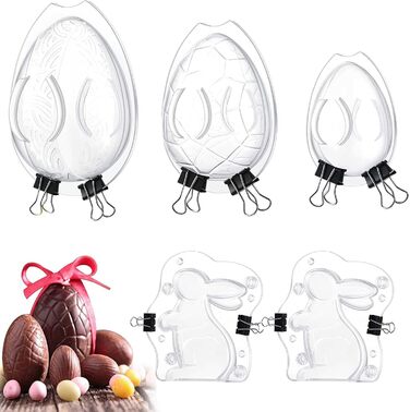 Елементна форма для виготовлення шоколадних пасхальних яєць з формою для випічки у формі пасхального зайчика, форма для пасхального 3D динозаврового яйця у формі страусиного яйця, форма для пасхального шоколадного яйця, ливарна форма, інструмент для випіч
