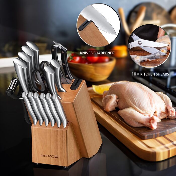 Набор ножей 18 предметов из нержавеющей стали RAXCO