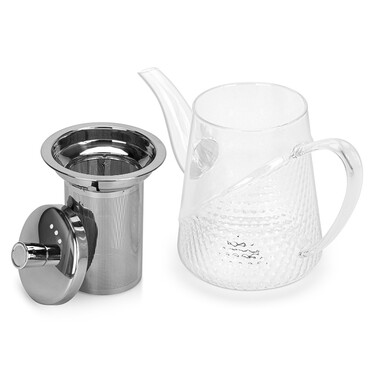 Чайник для заварювання Fissman 1000 мл зі сталевим фільтром жаростійке скло (9173)