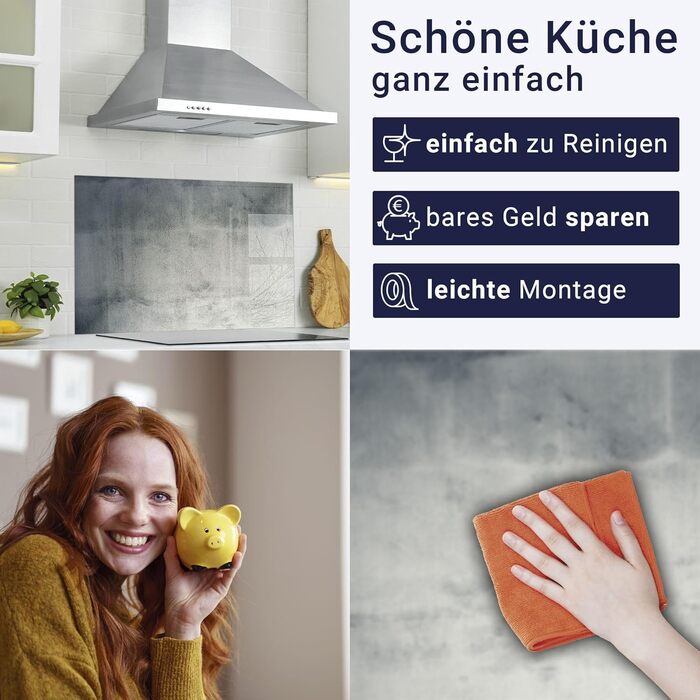 Кухонний скляний фартух 60 х 40 см timalo