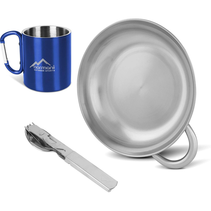 Компактний туристичний набір посуду 6 предметів normani
