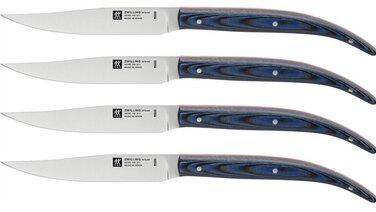 Набір ножів для стейка 4 предмета блакитна микарта Steak Knife Zwilling