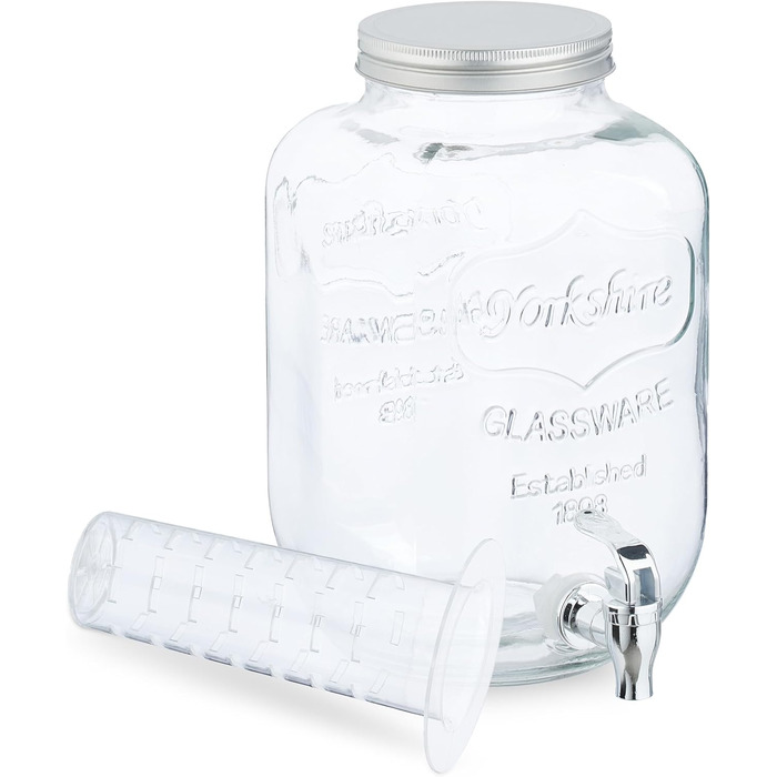 Диспенсер для напоїв з краном та кришкою 5 л Relaxdays