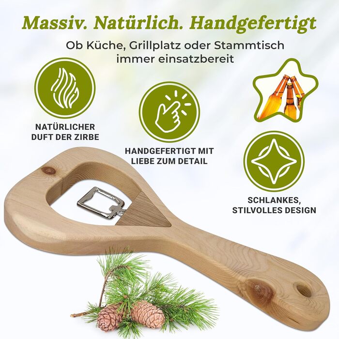 Відкривачка для пляшок з деревини sagl.tirol