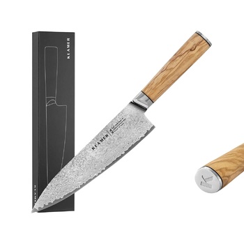Нож поварской 20 см с рукоятью из оливкового дерева Klamer