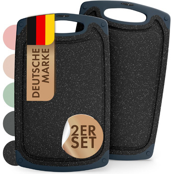 Набор из 2 разделочных досок 40 x 24,5 см, черный Blumtal