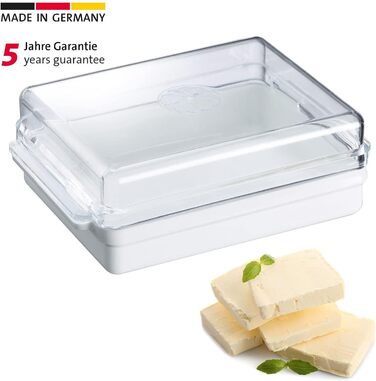 Масленка Westmark - Идеально подходит для сервировки и хранения - Можно мыть в посудомоечной машине - Специальный рельеф для безопасного захвата (традиционный, одиночный)