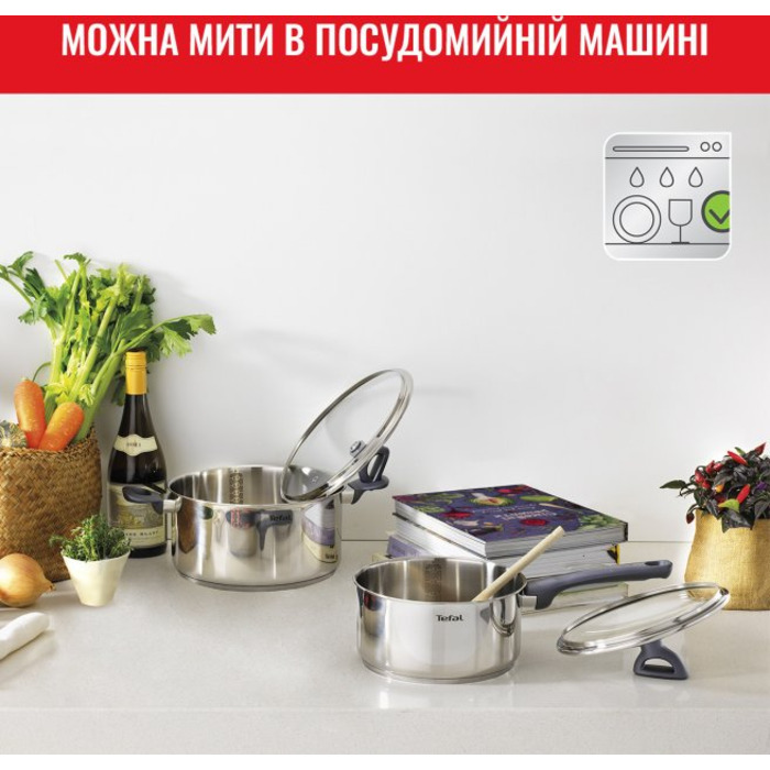 Tefal Набор посуды Daily, 8 предметов, нержавеющая сталь